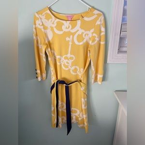 Lilly Pulitzer Jonah Starburst yellow shift dress